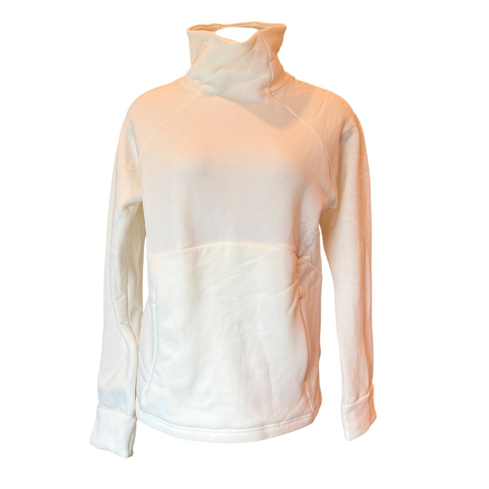 Athleta Altitude Polartec Funnel Neck Pullover Ivory Fleece Womens Size Small